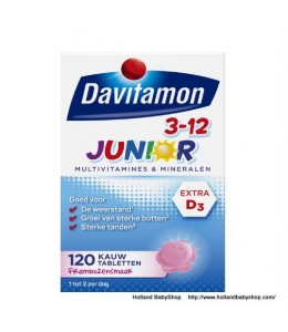 Davitamon Junior 3+ Chewable Vitamins Raspberry 120 pc  